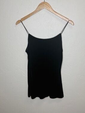 Vince Black Silk Spaghetti Strap Camisole